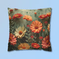 Vibrant Coneflower Floral Pillow Cover: 3D Realistic Nature-Inspired Cushion Case for Home Decor