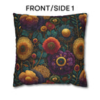 Klimt Botanical Pillow Cover: Jewel Tone Art Nouveau Home Decor
