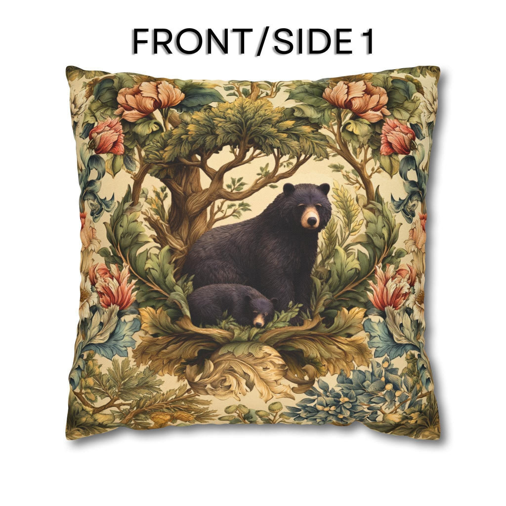 William Morris Woodland Animals Pillow Cover: Squirrel, Skunk, Doe, Bear Designs