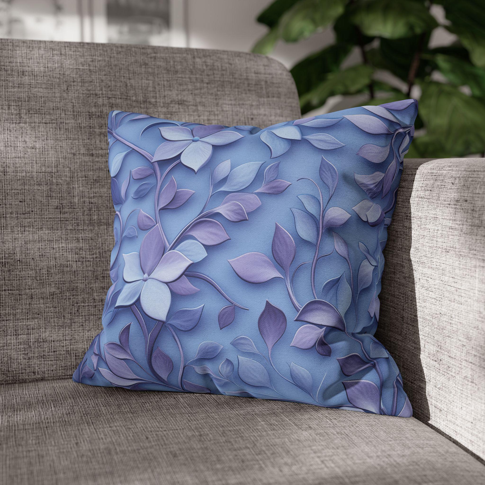 Lavender Botanical Pillow Cover: Elegant William Morris Inspired Pillowcase