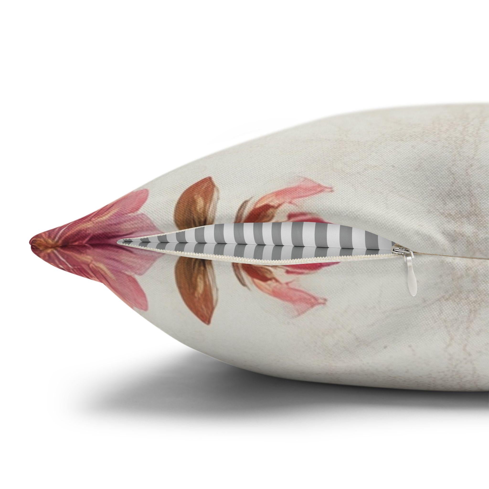 Chinoiserie Bird Pillow Cover: Vintage Style Floral Accent Cushion