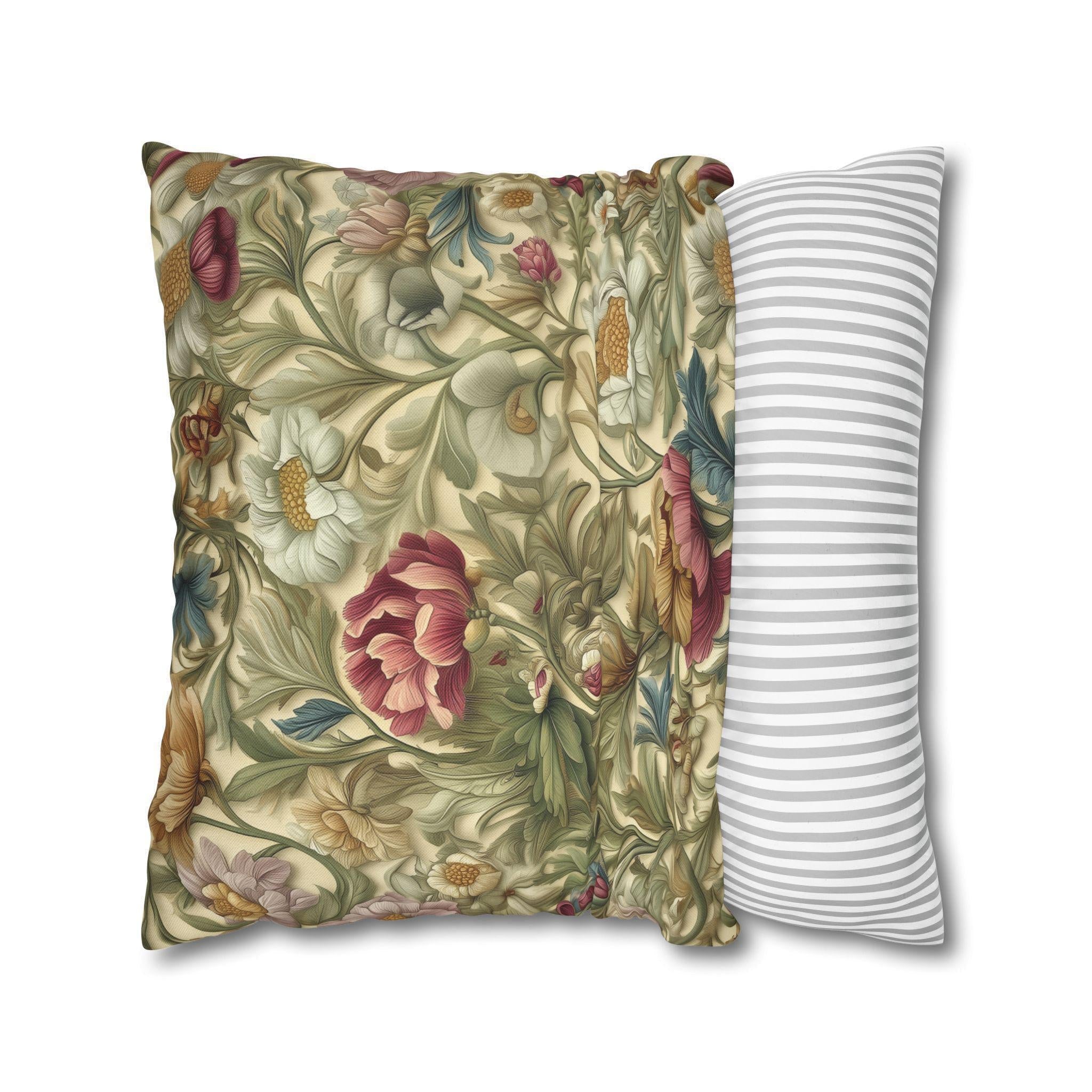 William Morris Botanical Pillow Cover: Vintage Style Floral Accent