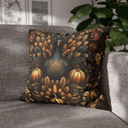 Fall Harvest Turkey Pillow Cover:  William Morris Inspired Botanical Autumn Accent