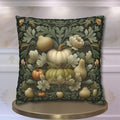 William Morris Inspired Pillow Cover: Vintage Style Autumn Tapestry in Sage and Cream