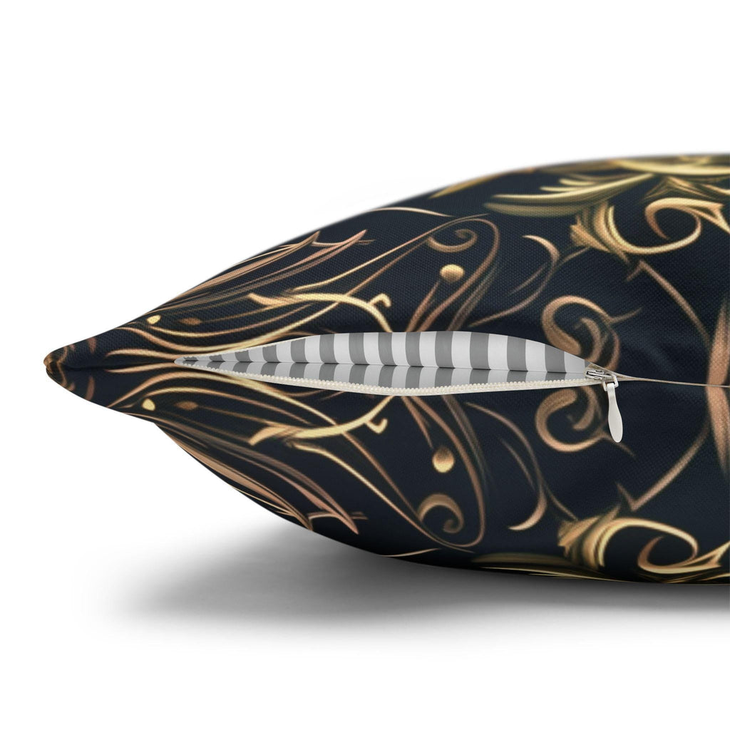 Christmas Snowflake Pillow Cover, Elegant Emerald Green and Gold Design, Luxury Cushion Cover