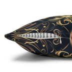 Christmas Snowflake Pillow Cover, Elegant Emerald Green and Gold Design, Luxury Cushion Cover