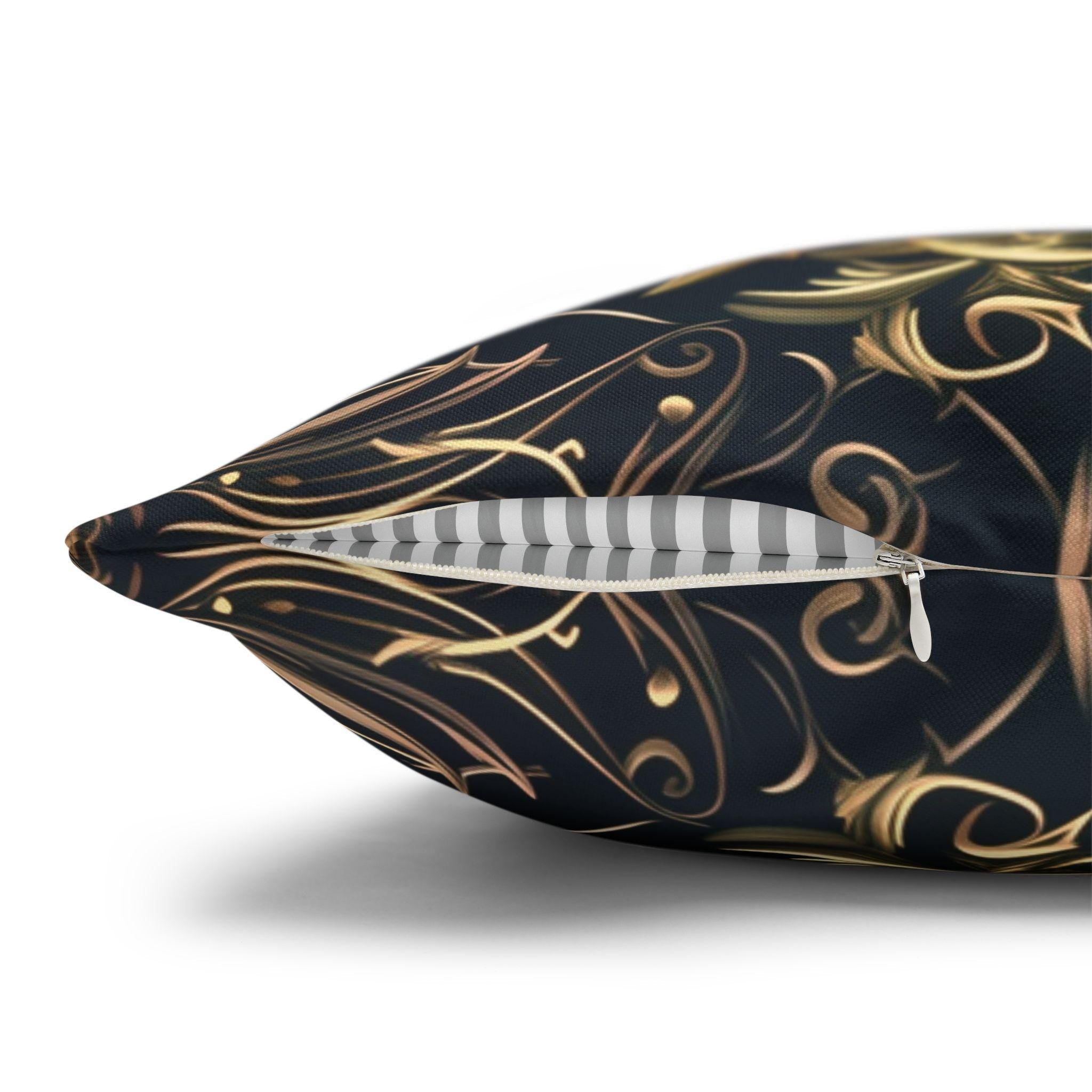 Christmas Snowflake Pillow Cover, Elegant Emerald Green and Gold Design, Luxury Cushion Cover