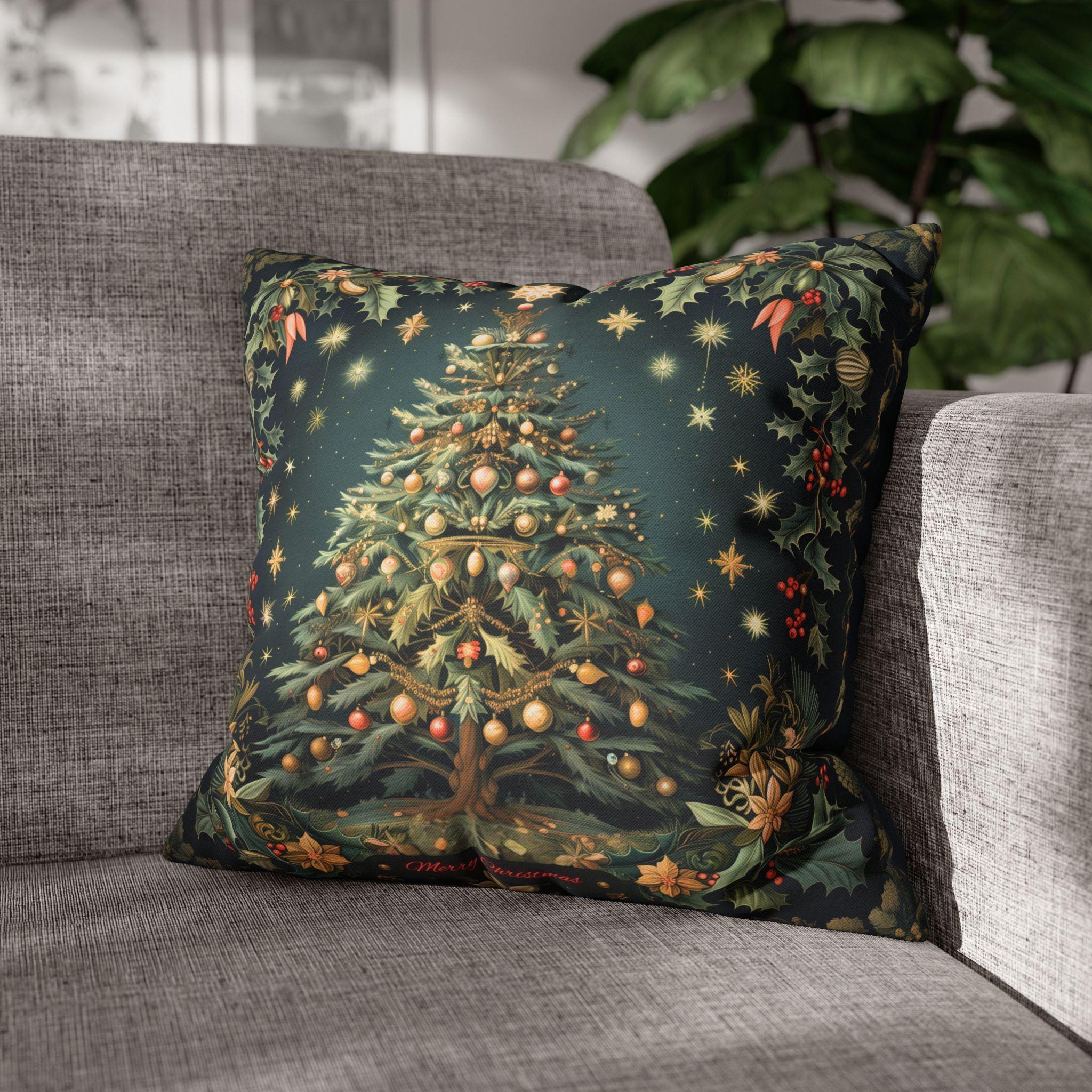 William Morris Christmas Pillow Cover: Botanical Tree, Vintage Style