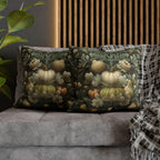 William Morris Inspired Pillow Cover: Vintage Style Autumn Tapestry in Sage and Cream