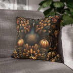 Fall Harvest Turkey Pillow Cover:  William Morris Inspired Botanical Autumn Accent