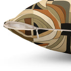 Geometric Earth Tone Throw Pillow: Modern Abstract Decor