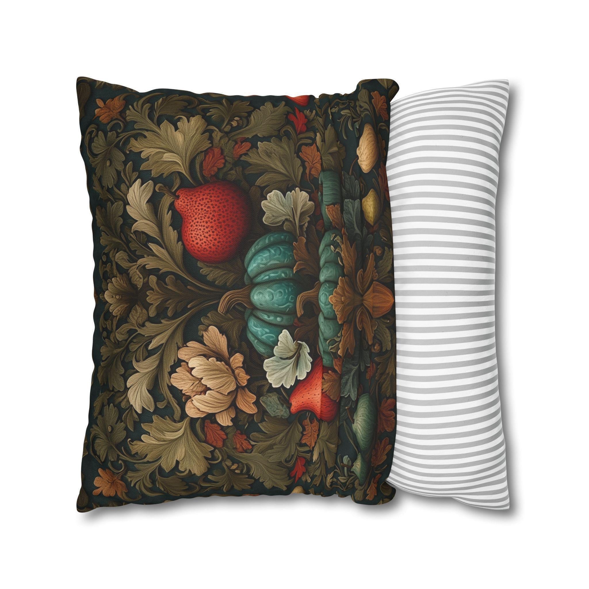 William Morris Inspired Pumpkin Pillow Cover: Art Nouveau Fall Decor