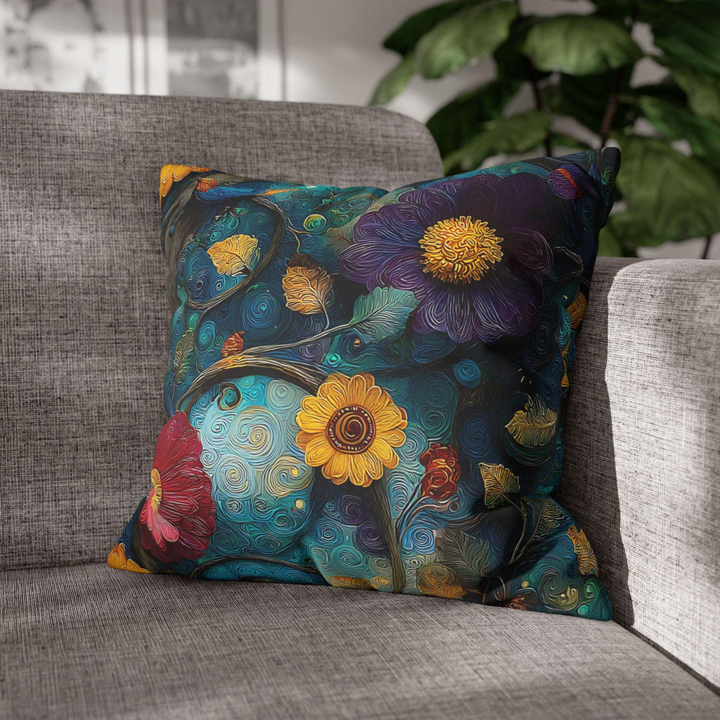Klimt Botanical Pillow Cover: Jewel Tone Art Nouveau Floral Inspired by Gustav Klimt