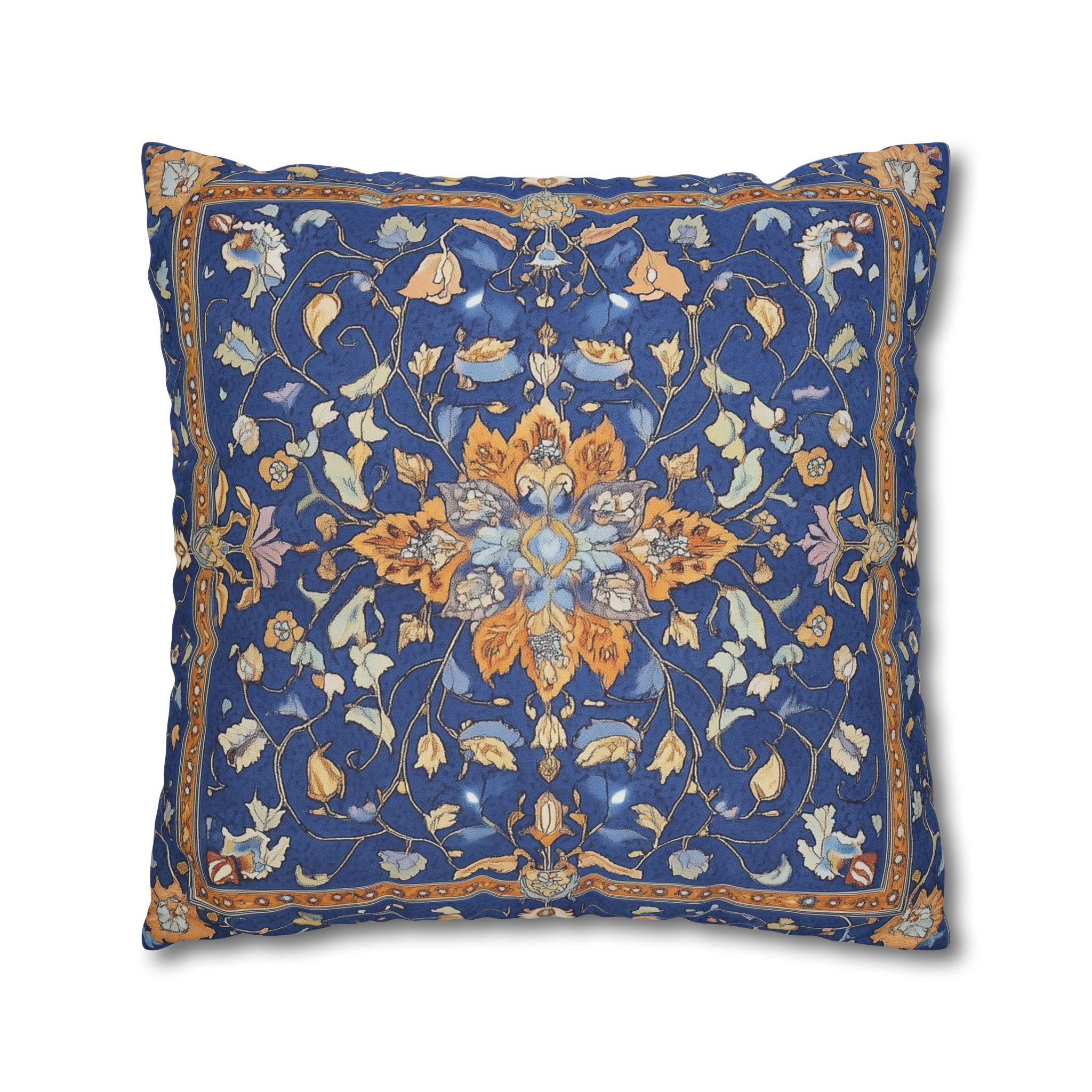Bohemian William Morris Floral Pillowcase: Persian-Inspired Cushion Cover for Bedroom Decor