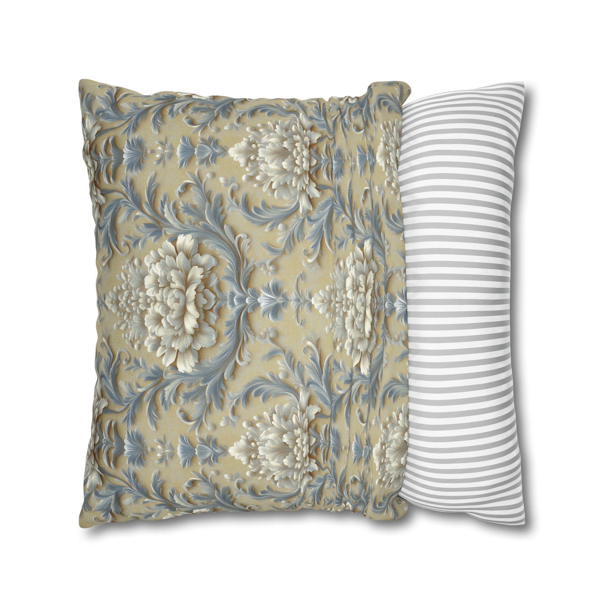 Luxurious Damask Floral Pillowcase: Elegant Throw Cover for Classic Living Room & Bedroom Decor