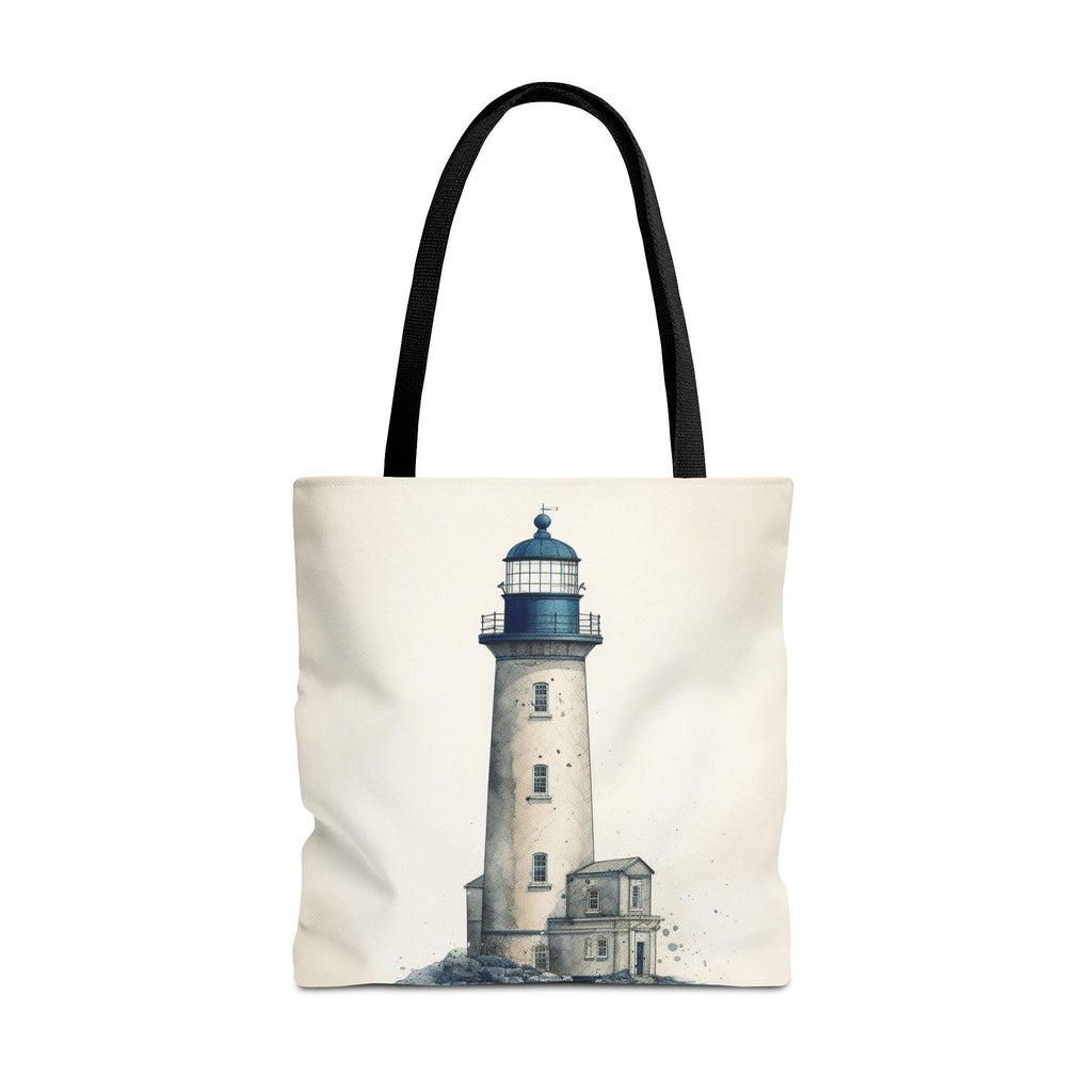 Coastal Lighthouse Tote: Durable Canvas Beach Bag in Blue - Nautical Carryall (S/M/L Available)