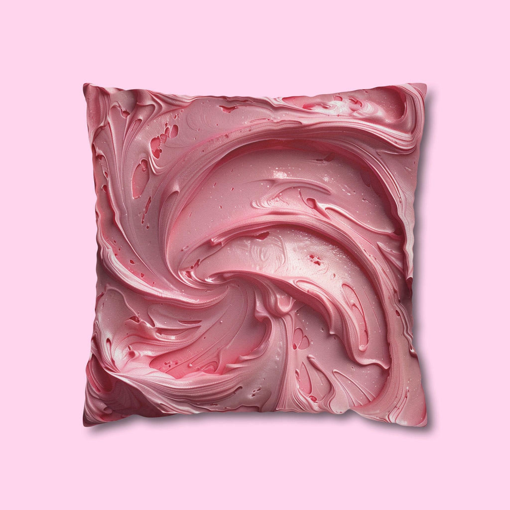 Strawberry Frosting Pillow Cover, Pink Cake Design, Sweet Home Decor