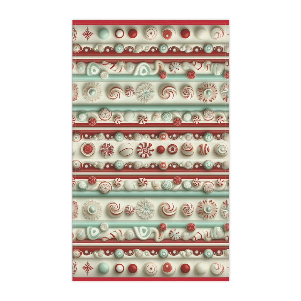 Holiday Candy Tea Towel – Festive Christmas Kitchen Linen