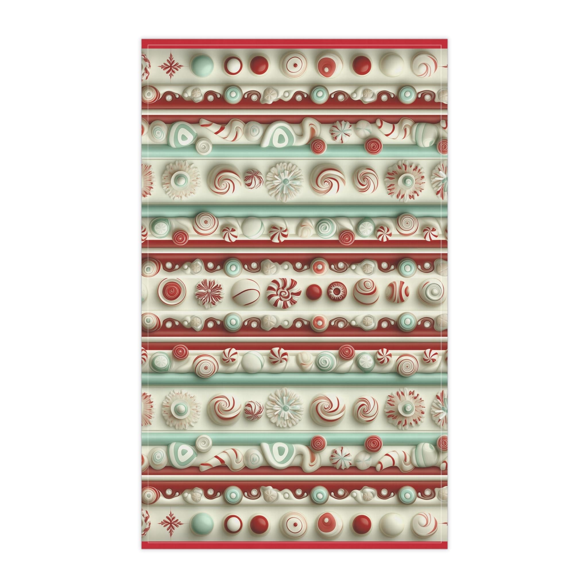 Holiday Candy Tea Towel – Festive Christmas Kitchen Linen