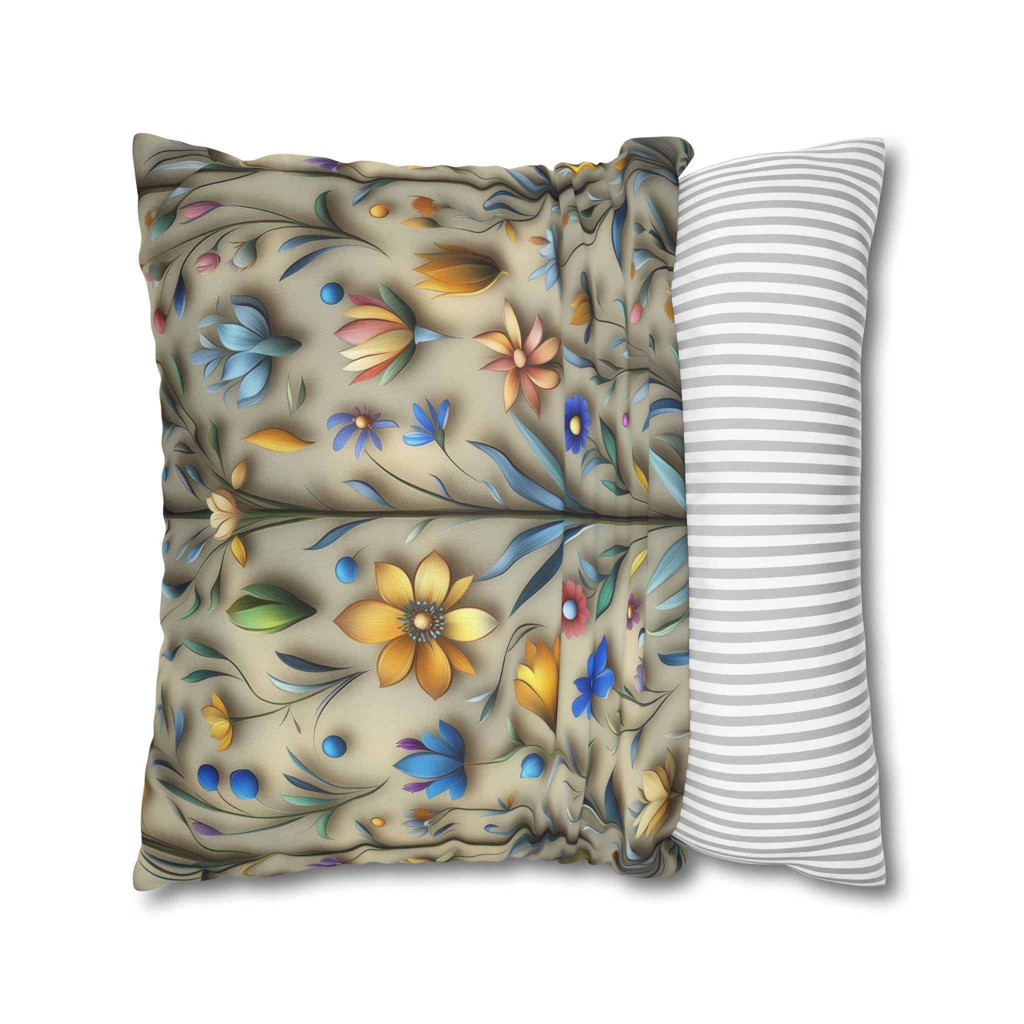 William Morris Inspired Floral Pillowcase: Arts & Crafts Botanical Cushion Cover for Home Decor