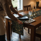 William Morris inspired Table Runner: Vintage Style Moody Blooms
