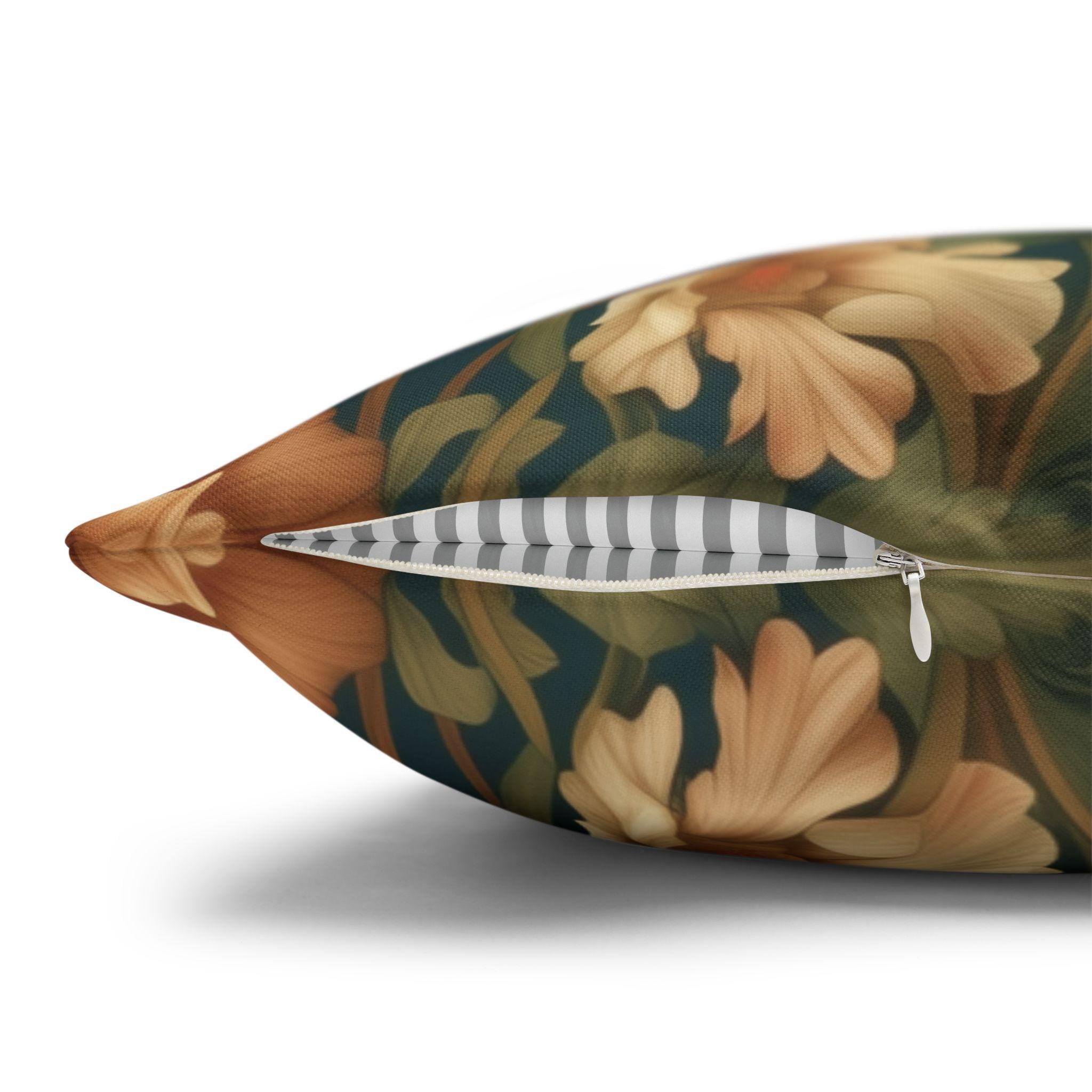 William Morris Style Throw Pillow Cover: Heron and Marsh Botanicals