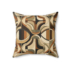 Geometric Earth Tone Throw Pillow: Modern Abstract Decor