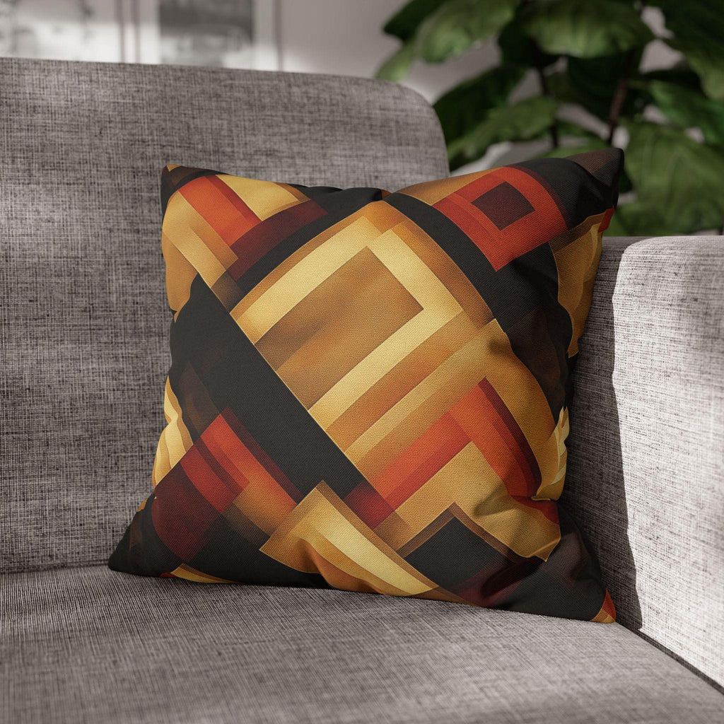 Geometric Pillow Cover: Modern Earthy Design (14x14 to 20x20 inches)