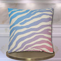 Zebra Stripe Pillow Cover: Cotton Candy Ombre, Pastel Decor