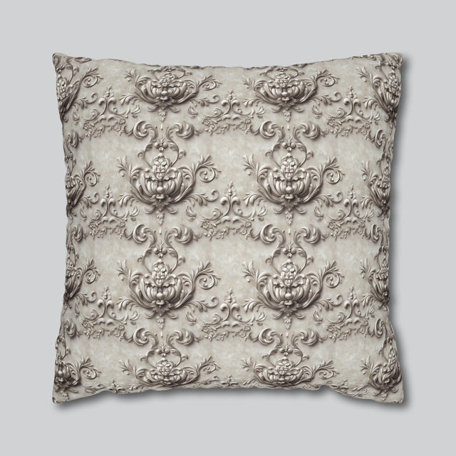 Rococo Pillowcase: Vintage Style Floral Scrollwork Euro Sham Sizes