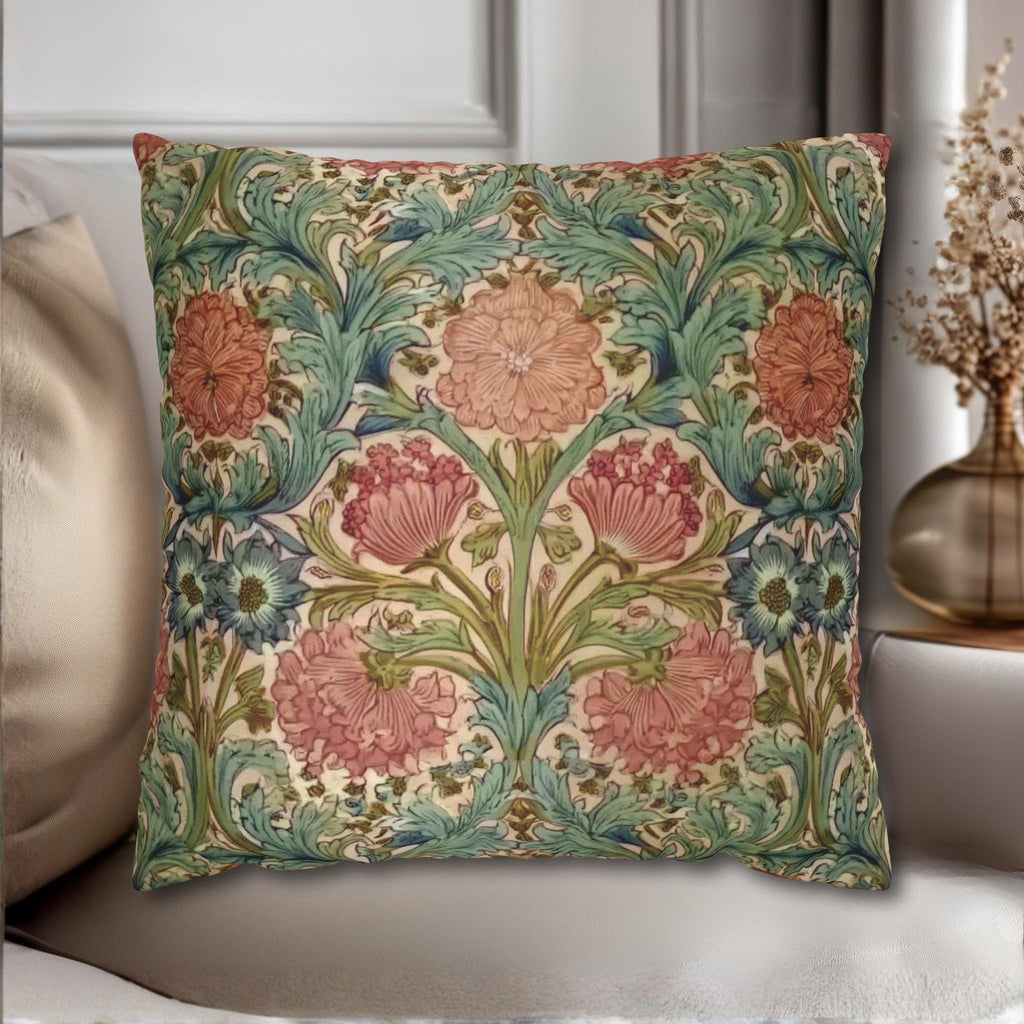 William Morris Style Hyacinth Pillow Cover: John Henry Dearle Inspired Floral