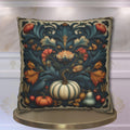 William Morris Autumn Pillow Cover: Cream, Scarlet & Teal Floral Print