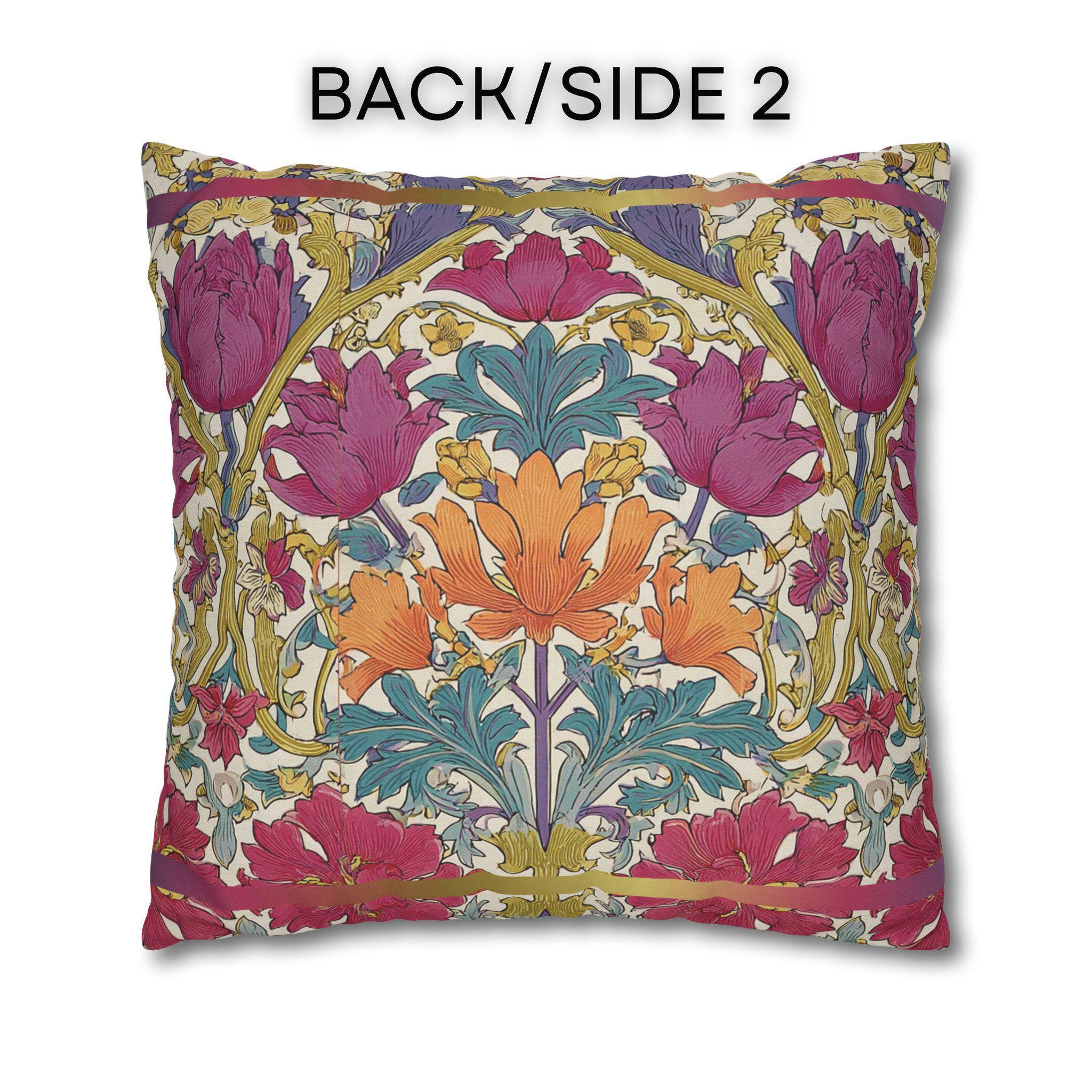 William Morris Style Hyacinth Pillow Cover: John Henry Dearle Inspired Floral