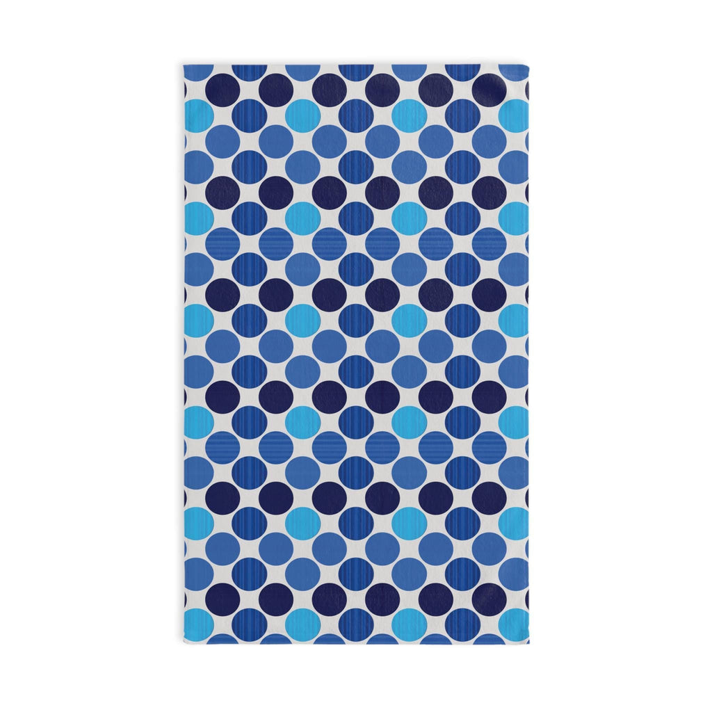 Bauhaus Hand Towel: Retro Mid Century Modern Polka Dot Decor