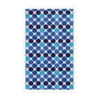 Bauhaus Hand Towel: Retro Mid Century Modern Polka Dot Decor