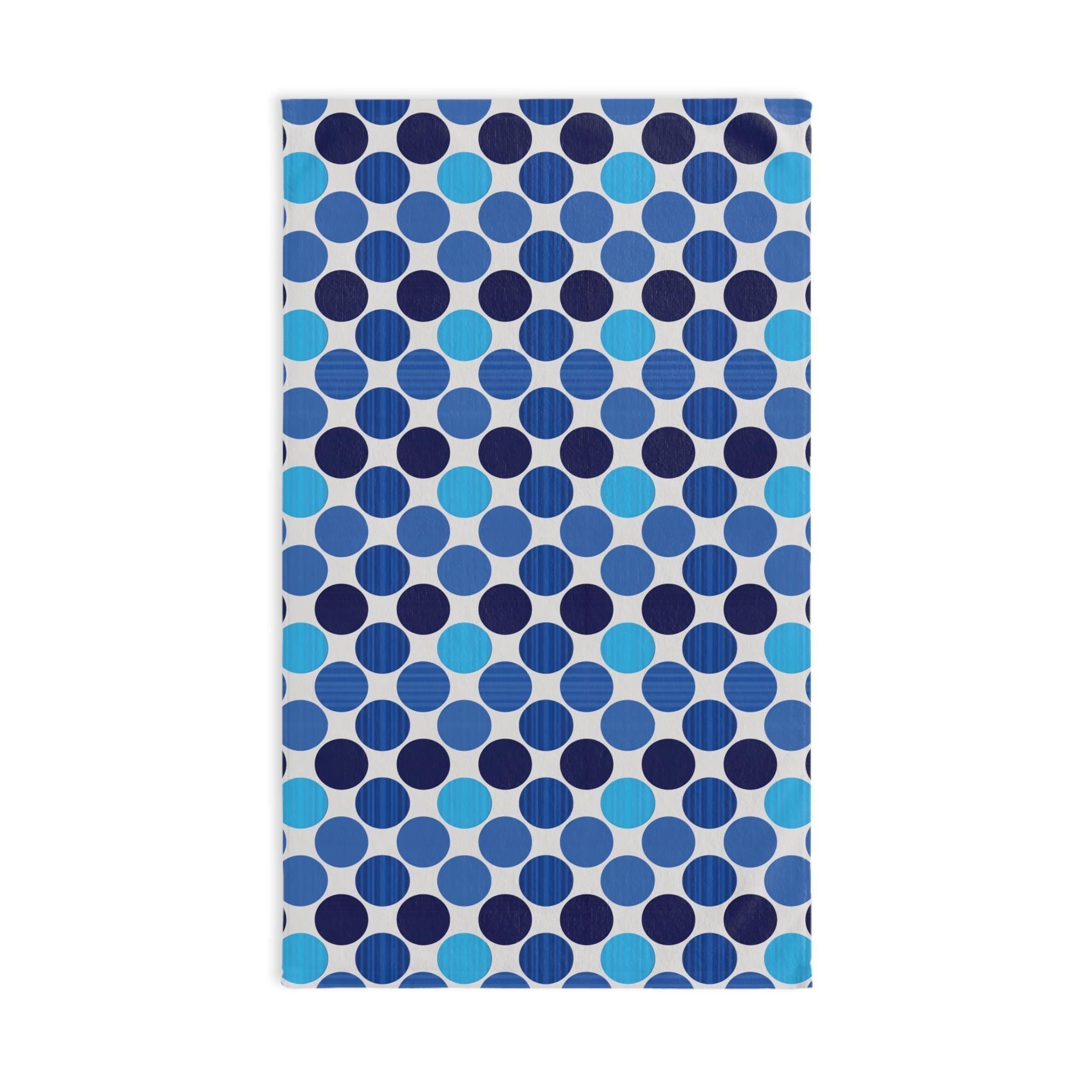 Bauhaus Hand Towel: Retro Mid Century Modern Polka Dot Decor