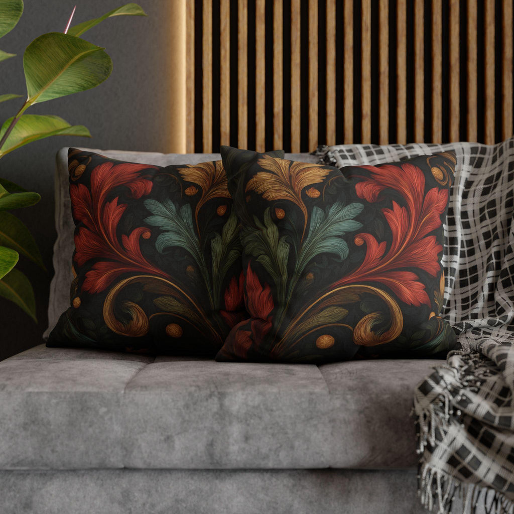 William Morris Autumn Leaf Pillow Cover: Tapestry Style Holiday Decor