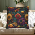 Klimt Botanical Pillow Cover: Jewel Tone Art Nouveau Home Decor