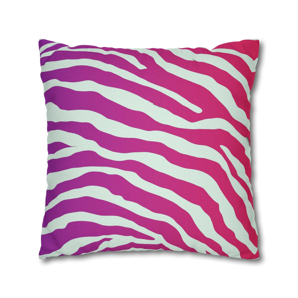 Magenta Zebra Stripe Pillow Cover: Bold Pop Art Accent for Vibrant Safari-Inspired Decor