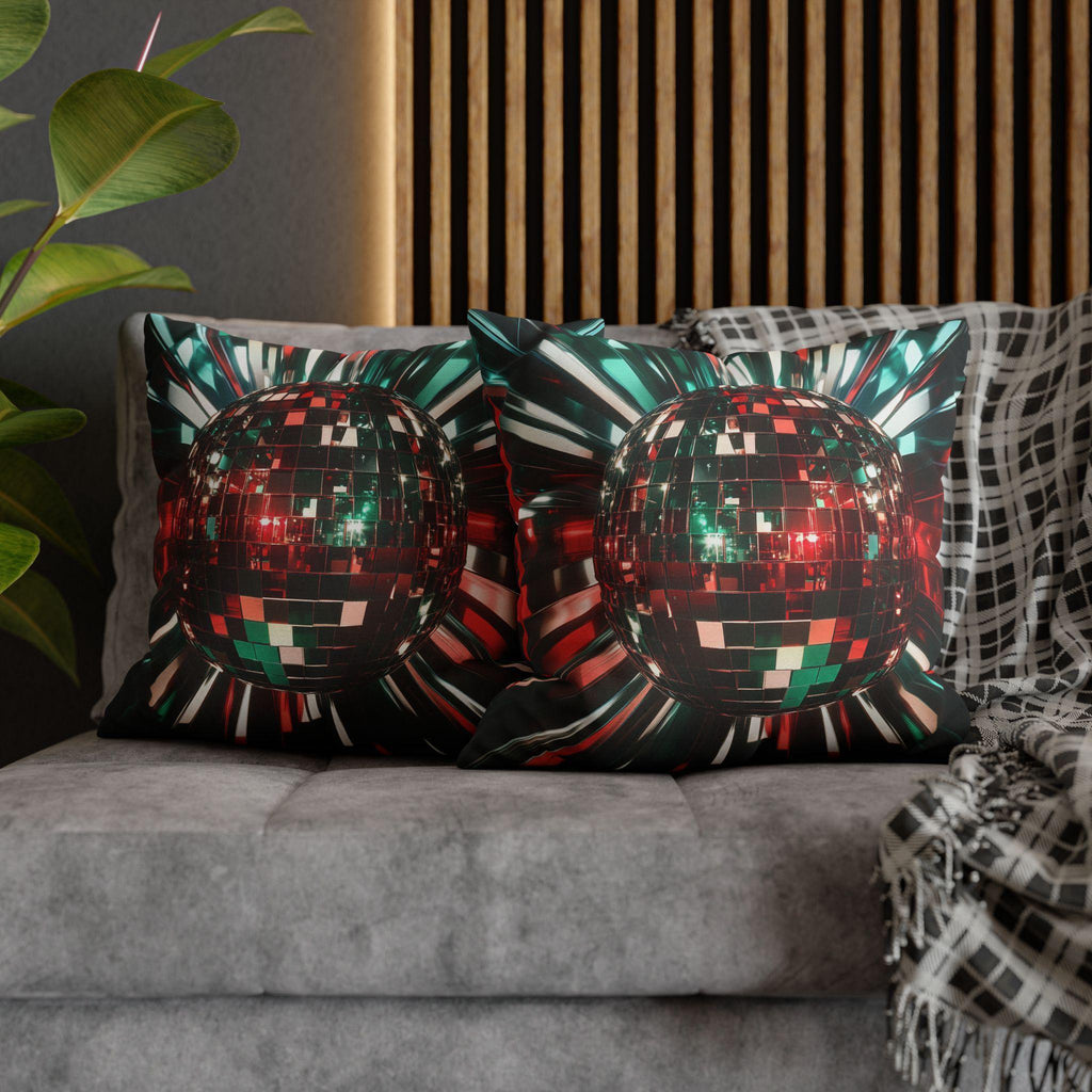 Retro Disco Ball Pillow Cover, Vibrant New Year's Eve Decor