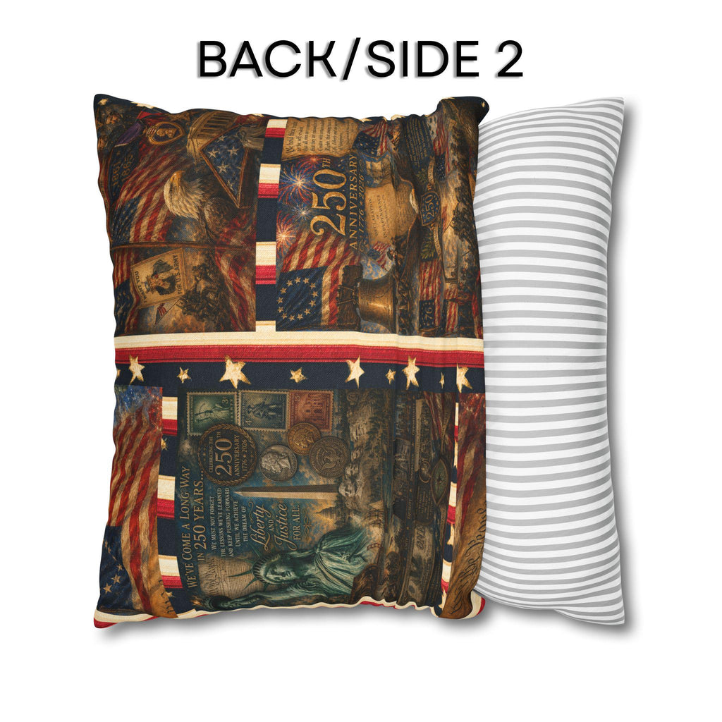 Patriotic Pillow Cover: USA 250th Anniversary Decor