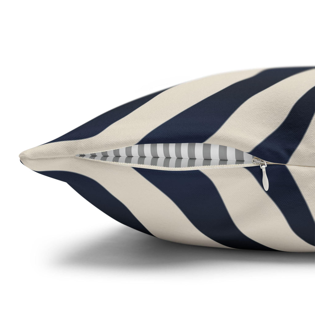 Navy Black Gradient Zebra Stripe Pillow Cover: Bold Safari Print for Modern Neutral Decor