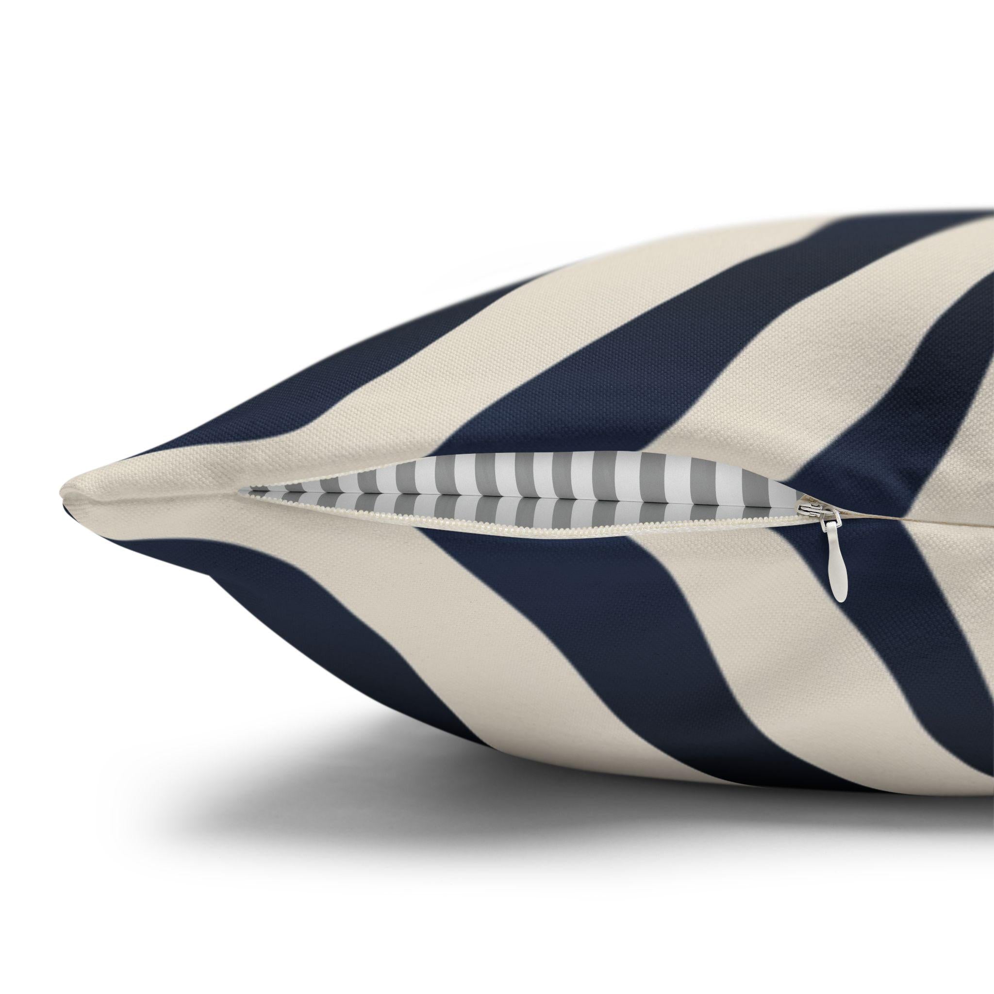 Navy Black Gradient Zebra Stripe Pillow Cover: Bold Safari Print for Modern Neutral Decor