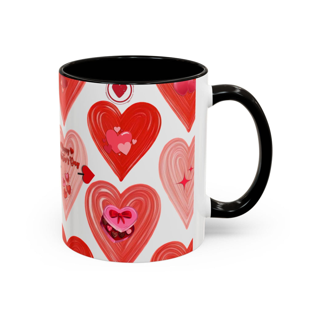 Romantic Valentine's Heart Mug: Cupid's Arrow Love Note Gift for Coffee & Tea Lovers (11oz/15oz)