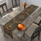 William Morris Autumn Harvest Table Runner: Turkey Tapestry, Rustic Fall Decor
