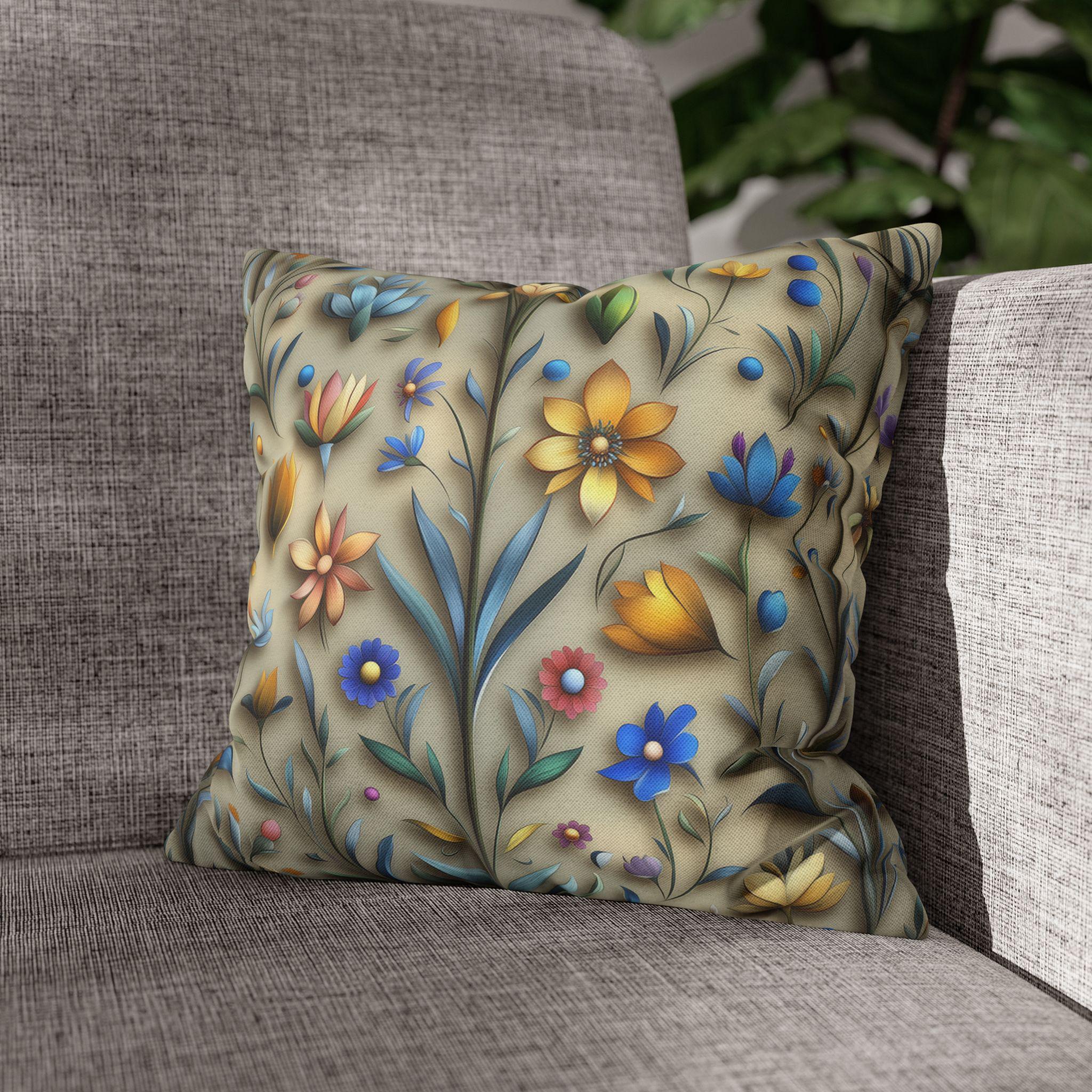 William Morris Inspired Floral Pillowcase: Arts & Crafts Botanical Cushion Cover for Home Decor