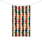 Bauhaus Hand Towel: Retro Mid Century Modern Bold Geometric Design