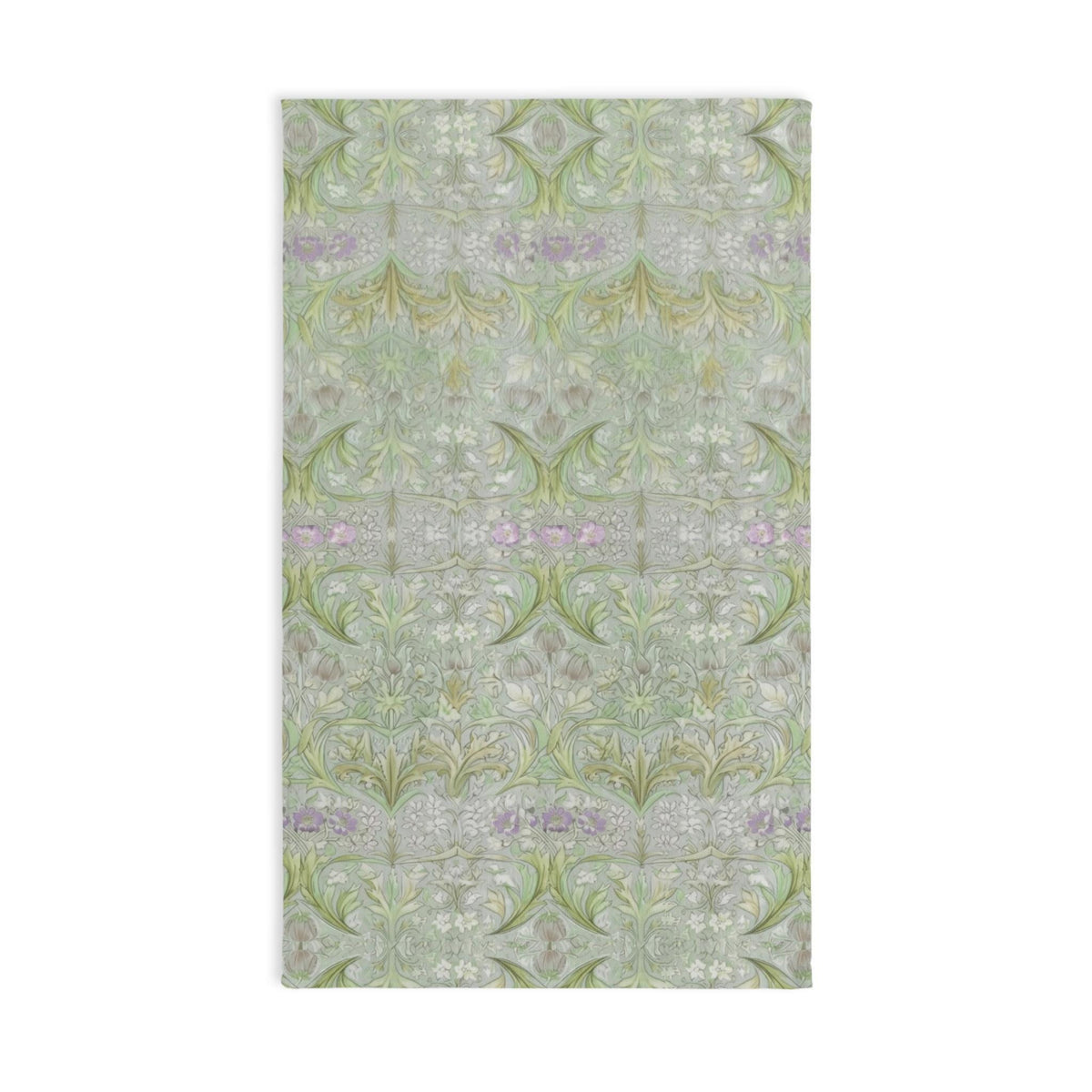 William Morris inspired Hand Towel: Soft Sage Botanical with Muted Lavender