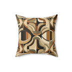 Geometric Earth Tone Throw Pillow: Modern Abstract Decor