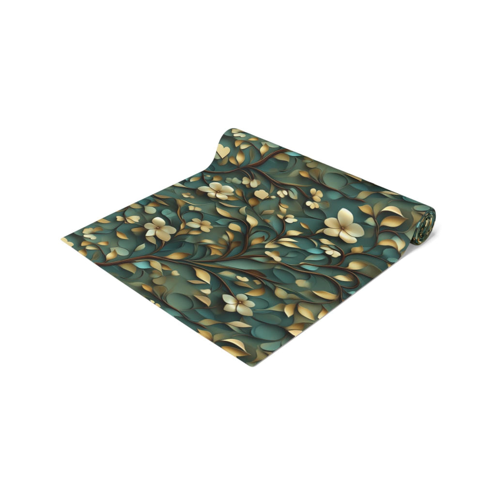 Luxurious William Morris Botanical Table Runner - Elegant Cotton Poly Fabric for Sophisticated Dining Decor